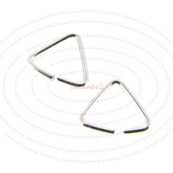 10x STERLING SILVER TRIANGLE JUMP RINGS BAIL 5.5mm