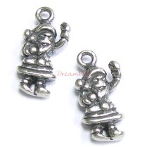 1x Sterling Silver CHRISTMAS Santa Claus charm dangle pendant 12.5mm