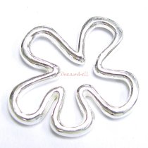 1x Bright Sterling silver STAR Charm Pendant Connector 19mm
