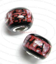 Sterling Silver Mosaic Chinese Greeting Word DOUBLE HAPPINESS″ & HAPPY SMILE Mother of Pearl MOP Bead for European Charm Bracelets