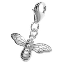 Sterling Silver HONEY BUMBLE BEE charm dangle pendant for European Style Clip on Charm