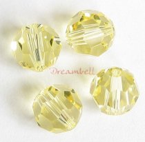 12x Swarovski Crystal Elements Round Faceted 5000 Jonquil AB 3mm
