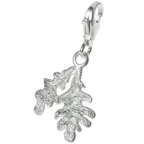 STERLING SILVER OAK LEAF CHARM PENDANT DANGLE for European Style Clip on Charm