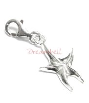 STERLING SILVER TWINKLE STAR FISH CHARM PENDANT for European Style Clip on Charm