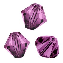 24x Swarovski Elements Xilion Crystal 5328 Amethyst 4mm