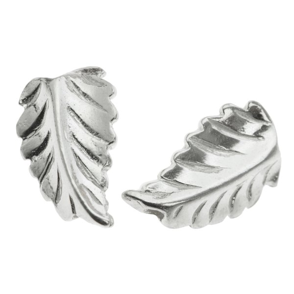 2x Bright Sterling Silver LEAF Bead Spacer 11.6mm