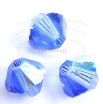 24 x Swarovski Elements Xilion Crystal 5328 Sapphire AB 4mm