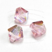 24 x Swarovski Elements Xilion Crystal 5328 Light Rose AB 4mm