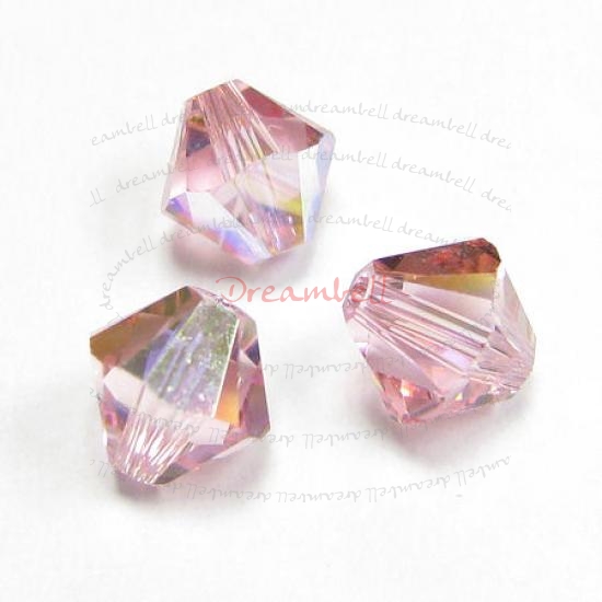 24 x Swarovski Elements Xilion Crystal 5328 Light Rose AB 4mm