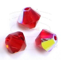 24 x Swarovski Elements Xilion Crystal 5328 Light Siam AB 4mm