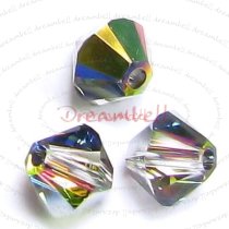12x Swarovski Elements Xilion Crystal 5328 Vitrail Medium AB 6mm.