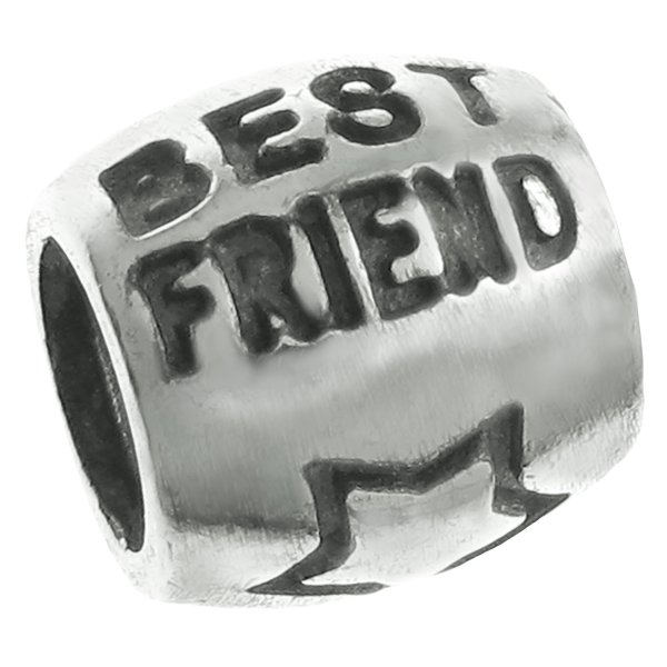 Sterling Silver BEST FRIEND Bead for European Charm Bracelets