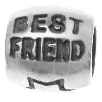 Sterling Silver BEST FRIEND Bead for European Charm Bracelets