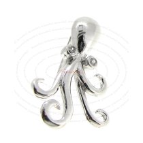 1x Rhodium plated Sterling Silver CZ Crystal Flower Pendant Bail Dangle Clasp
