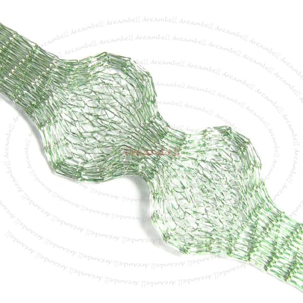 12"x ITALIAN BRASS MAGIC MESH WIRE TUBE 7mm Peppermint Green