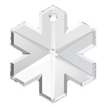 1x Swarovski Crystal Snowflake Clear Pendant 25mm
