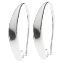 2x Sterling Silver Ear Wire Earring Hook with ring for dangle