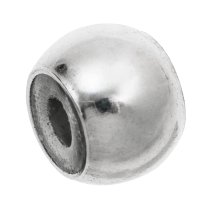 1x Sterling Silver SMART BEAD Round with rubber 5mm