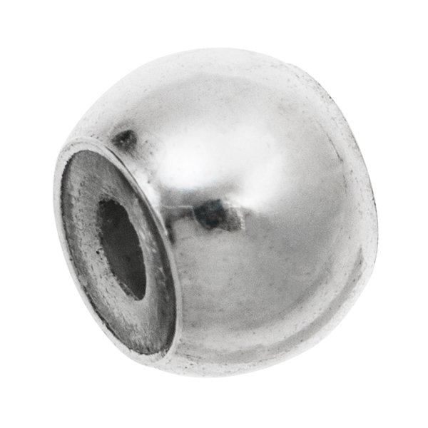 1x Sterling Silver SMART BEAD Round with rubber 5mm