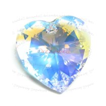 1x Swarovski Crystal XILION Heart Charm pendant Clear 28mm 6228 AB