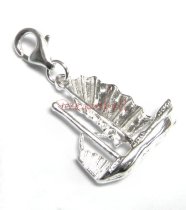 Sterling silver Sailing Boat Dangle Charm Pendant for European Style Clip on Charm
