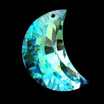 1x Swarovski Elements Crystal 8816 Moon Pendant Clear AB 20mm