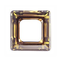 Swarovski Elements 4439 Square Frame Golden Shadow CAL 30mm