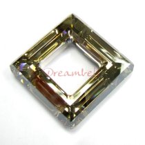 Swarovski Elements 4439 Square Frame Golden Shadow CAL 30mm