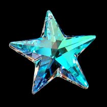 1x Swarovski Elements Crystal Star Clear Pendant 8815 AB 20mm