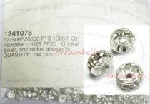 6x Swarovski Elements Silver Rondelle Crystal Bead Spacer 6mm