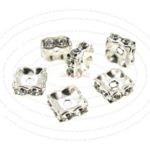 6x Swarovski Elements Silver Squaredelle Crystal Bead Spacer 5mm