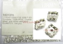6x Swarovski Elements Silver Squaredelle Crystal Bead Spacer 5mm