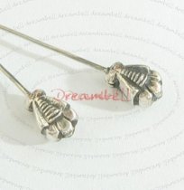 10 Ster Silver Head pin Fancy Headpins 22GA 2″