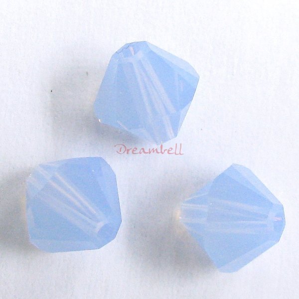 24 x Swarovski Elements Xilion Crystal 5328 Air Blue Opal 4mm