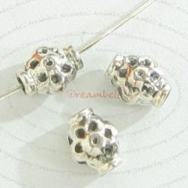 4x Bali Sterling Silver Flower Bead spacer 6mmx 5mm