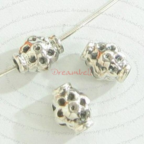4x Bali Sterling Silver Flower Bead spacer 6mmx 5mm