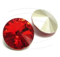 2x Swarovski Elements Rivoli Stone Crystal 1122 Light Siam Red 14mm