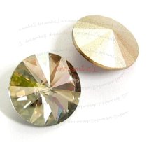 6x Swarovski Elements Rivoli Stone Crystal 1122 Silver Shade 12mm
