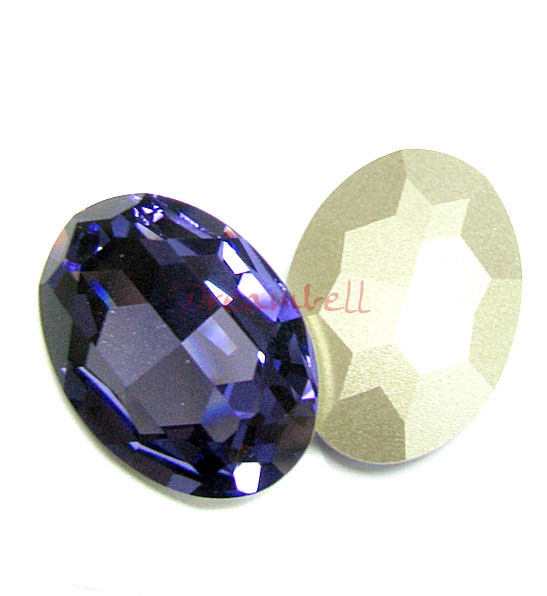1x Swarovski Elements Oval Cabochon Stone Crystal 4127 Tanzanite 30mm x 22mm