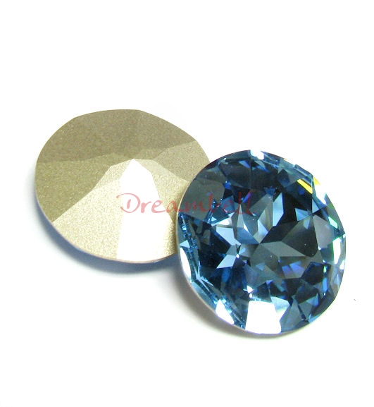 1x Swarovski Elements Cabochon Round Stone Crystal 1201 Aquamarine 27mm