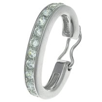 Rhodium Sterling Silver CZ Pearl Shortener ENHANCER BAIL 14mm