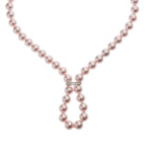 Rhodium Sterling Silver CZ Pearl Shortener ENHANCER BAIL 14mm