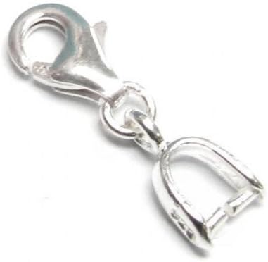 Sterling Silver Lobster Clasp Connector Bail - European Charm Clip