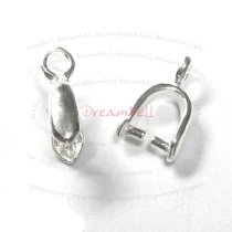 2 x Sterling Silver Pendant Bail Earring Dangle Clasp