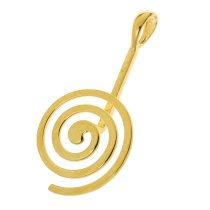 1x Gold Plated Sterling Silver Donut PENDANT Connector Dangle Bail Holder CLASP 40mm