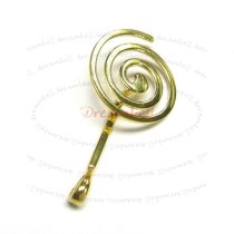 1x Gold Plated Sterling Silver Donut PENDANT Connector Dangle Bail Holder CLASP 40mm
