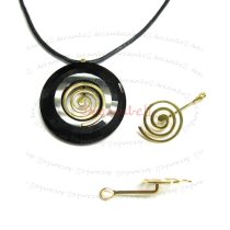 1x Gold Plated Sterling Silver Donut PENDANT Connector Dangle Bail Holder CLASP 40mm