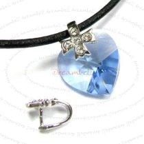 Rhodium STERLING SILVER CROSS CZ Bail Pinch In Pendant Clasp Connector Slide