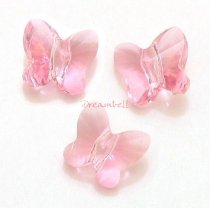 6 Swarovski Elements Crystal 5754 Butterfly Bead 8mm Light Rose Pink