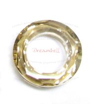 Swarovski 4139 Round Cosmic Ring Frame Crystal Golden Shadow 20mm